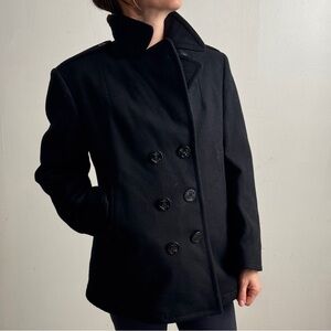 Vintage Navy Pea Coat Wool